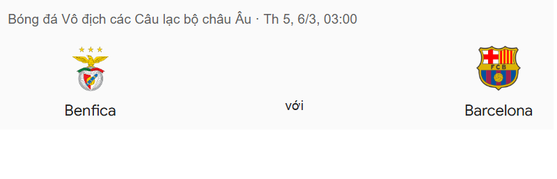 Nhận định trận đấu Benfica vs Barcelona uk88